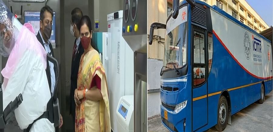 नाशिकमध्ये देशातल्या पहिल्या बीएसएल ३ मोबाइल लॅबचे डॉ. भारती पवार यांच्या हस्ते लोकार्पण करण्यात आले l The Indias first BSL 3 mobile lab in Nashik Nasik Maharashtra
